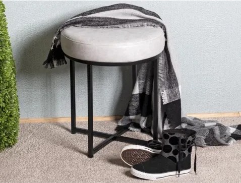 Taburet Rafael, svetlo šedý%