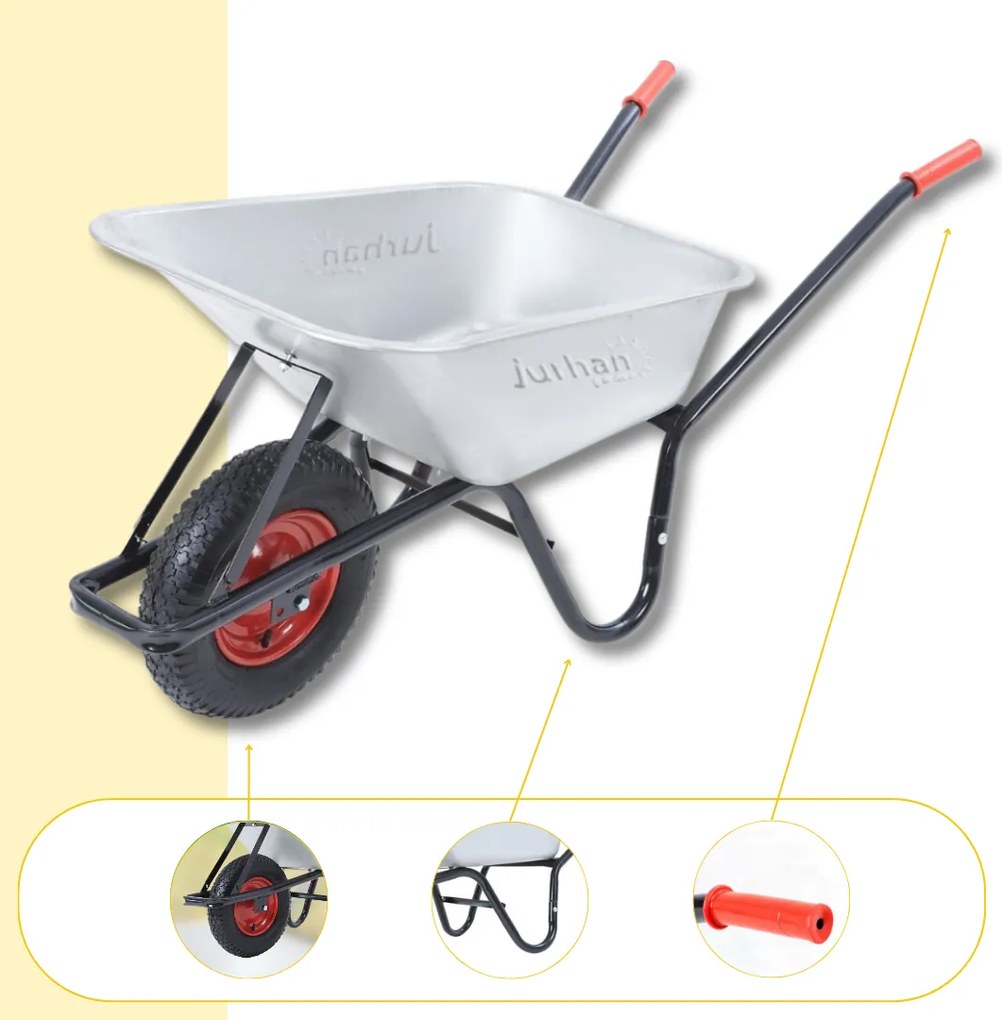 Fúrik BARRY pozinkovaný, max. kapacita 100l/250kg, strieborná/čierna Gardebruk