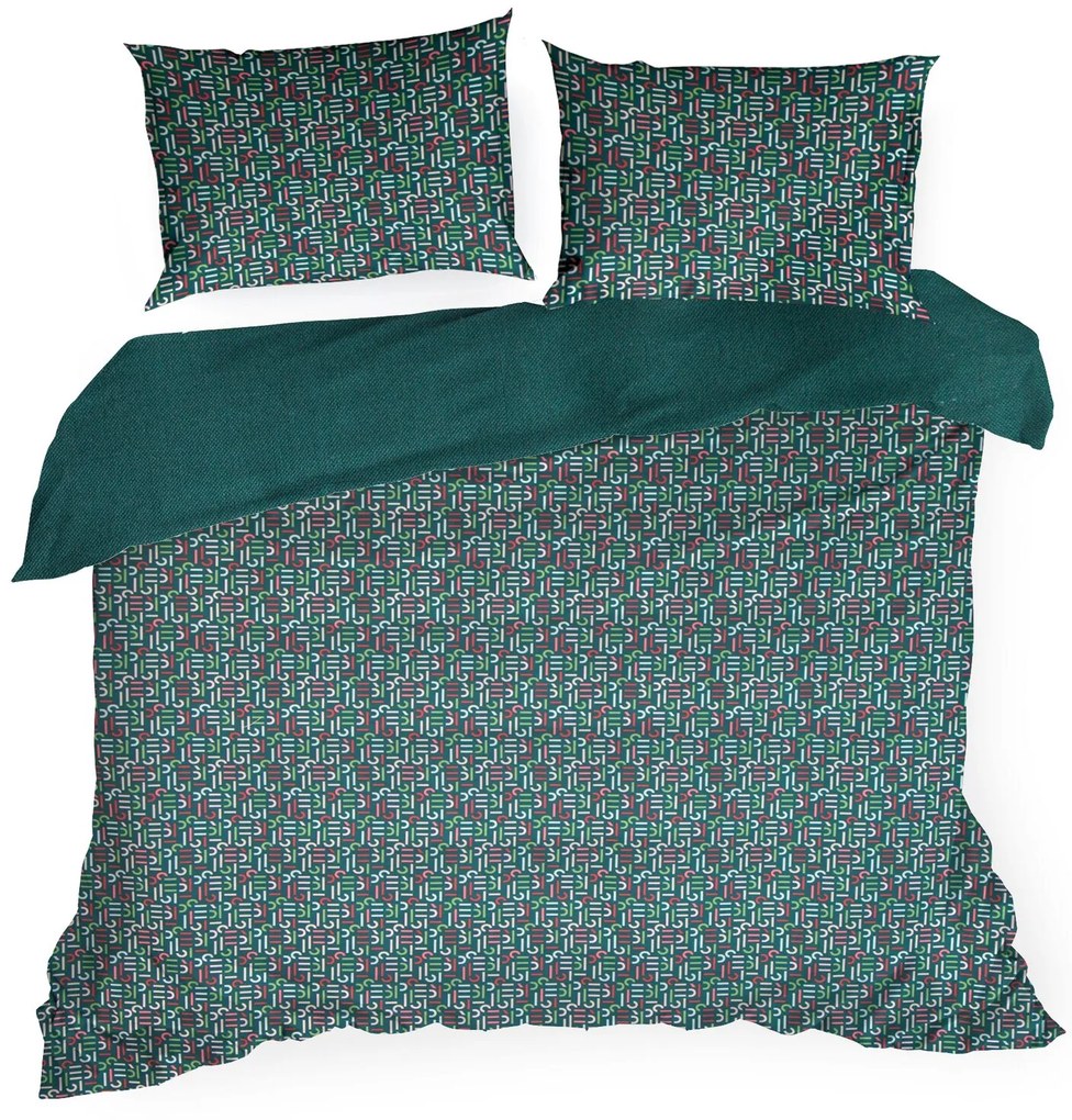MAKOSATÉNOVÉ OBLIEČKY ESPRIT06 160X200 CM, 2 KS 70X80 CM VZOROVANÉ