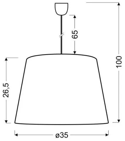 Luster na lanku PLATINO 1xE27/60W/230V