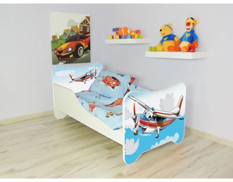 Detská posteľ s obrázkom 160x80 - Lietadlo