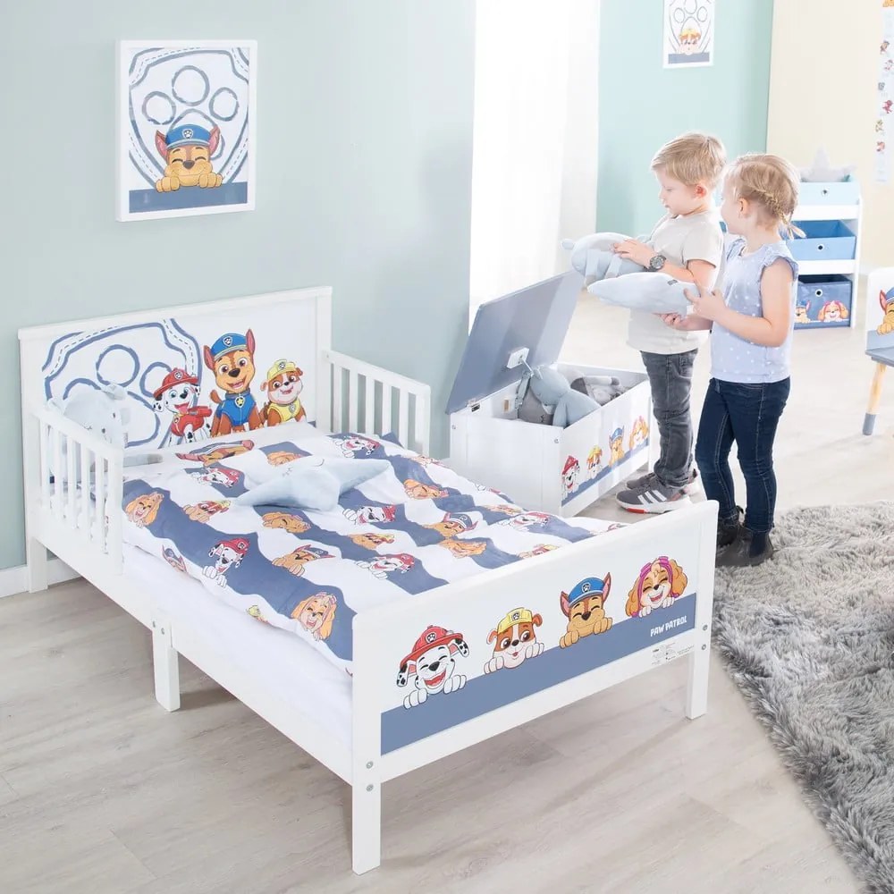 Bielo-modrá detská posteľ 70x140 cm Paw Patrol – Roba