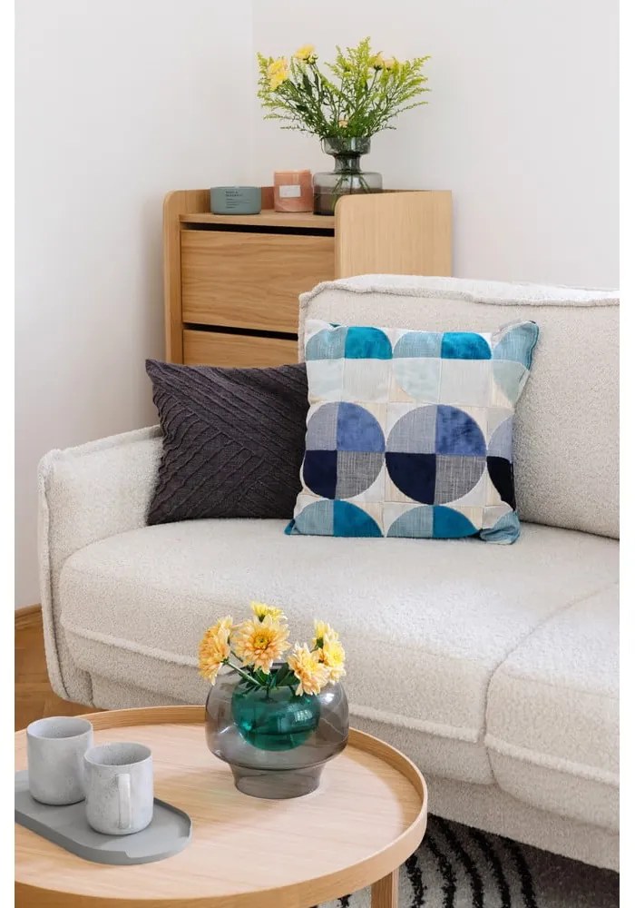 Sivá rozkladacia pohovka z textílie buklé 215 cm Patti – Bonami Selection