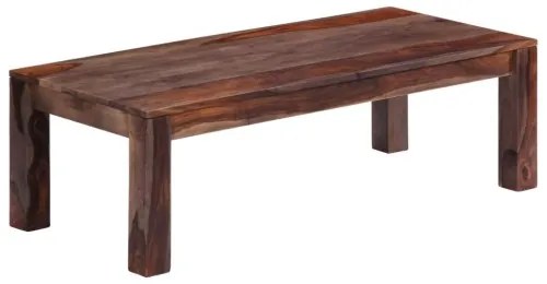vidaXL Konferenčný stolík, sivý 110x50x35 cm, drevený masív sheesham-