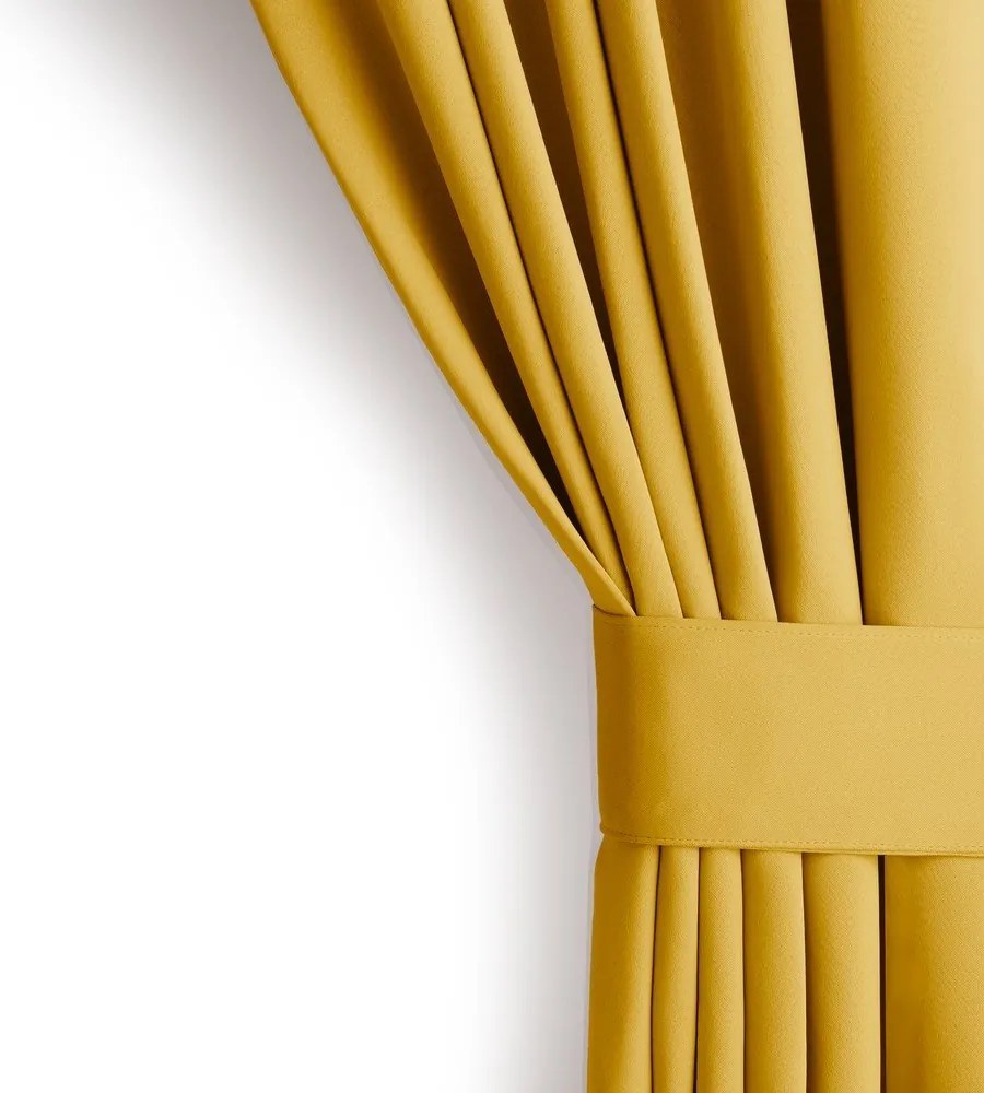 Žltý zatemňovací termo záves 140x245 cm Pleat – Restilo