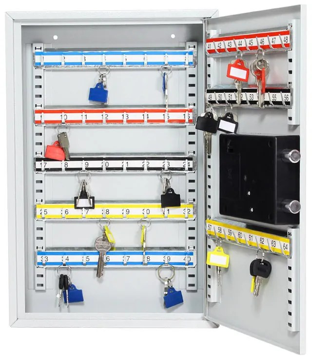 Skrinka na kľúče s elektrickým zámkom S-64 EL, na 64 kľúčov