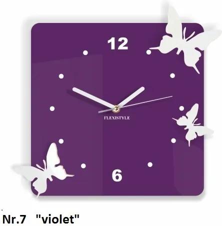 Nástenné dekoračné hodiny motýle