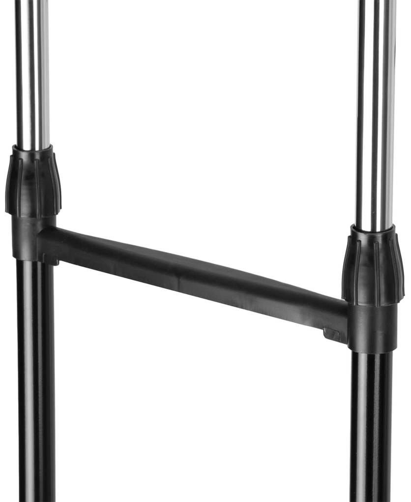 Stojan na oblečenie WALERIA čierna/strieborná