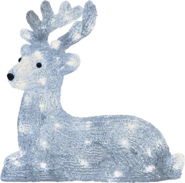 EMOS DCFC06 vianočná dekorácia - jelenček 40 LED V27cm 2,1W studená biela, IP44, časovač, adaptér
