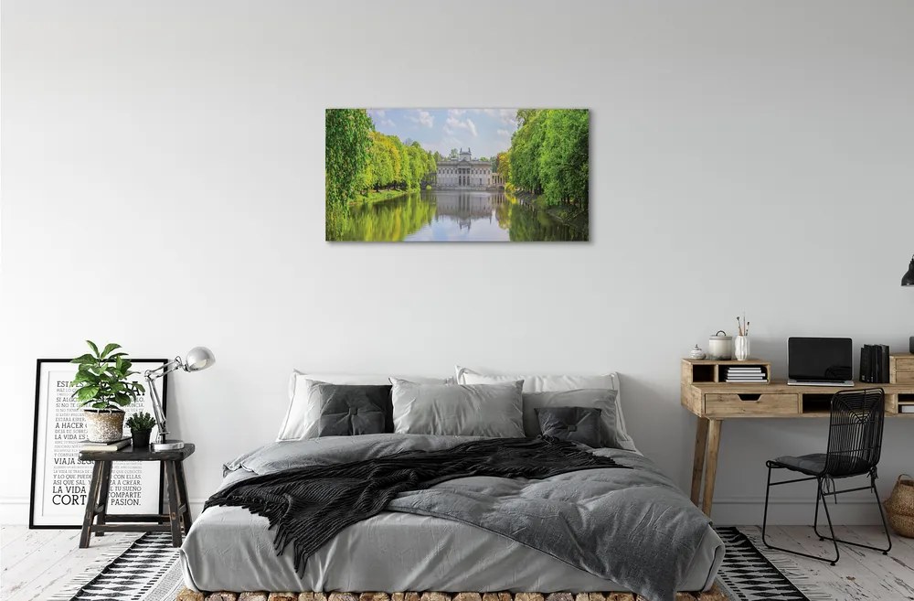 Obraz na plátne Varšavský Palác lesného jazera 140x70 cm