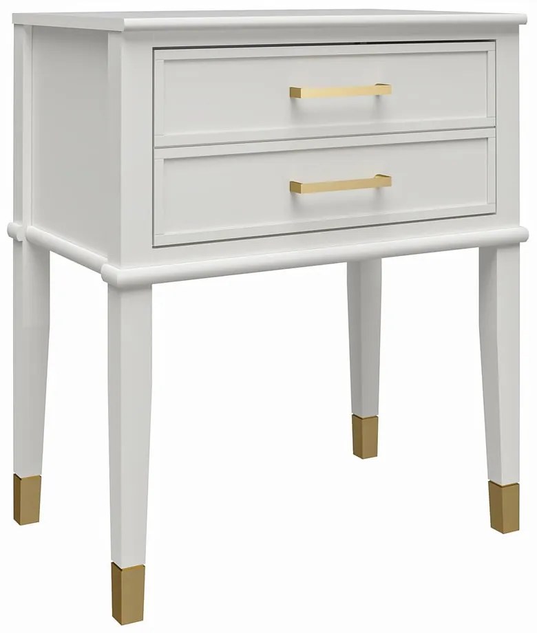 Biely nočný stolík Westerleigh – CosmoLiving by Cosmopolitan