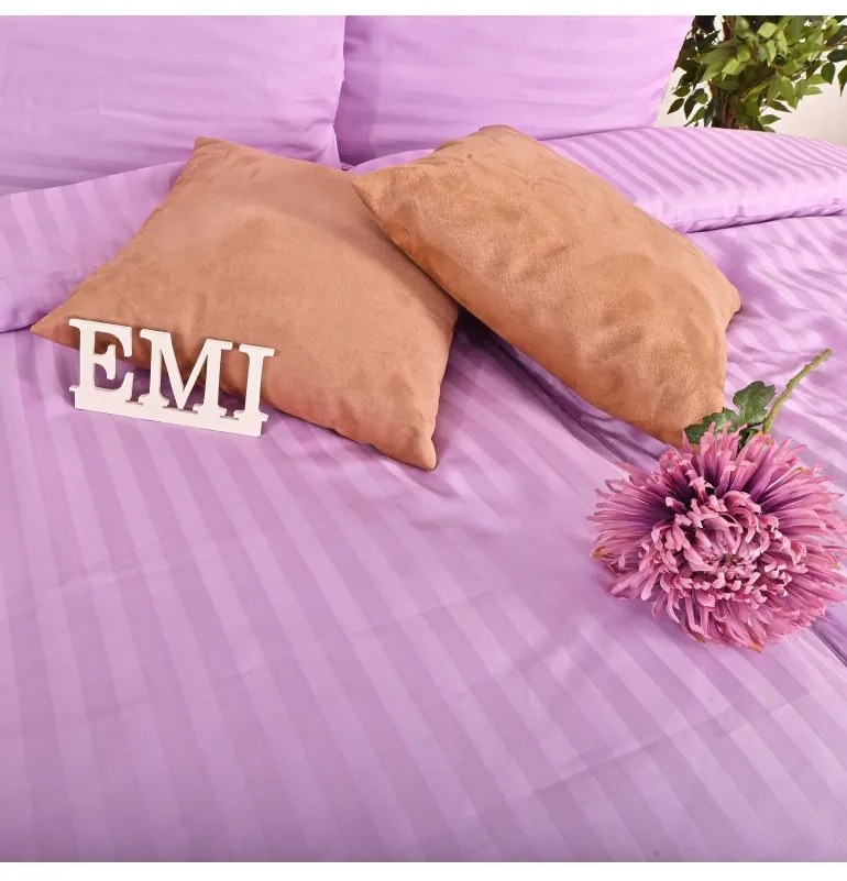 Obliečky damaškové fialové EMI, Vankúš 70x90