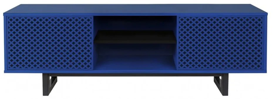 Modrý TV stolík Woodman Camden Diamond