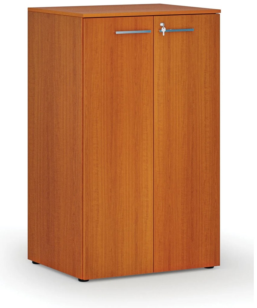 Kancelárska skriňa s dverami PRIMO WOOD, 3 police, 800 x 640 x 1335 mm, čerešňa