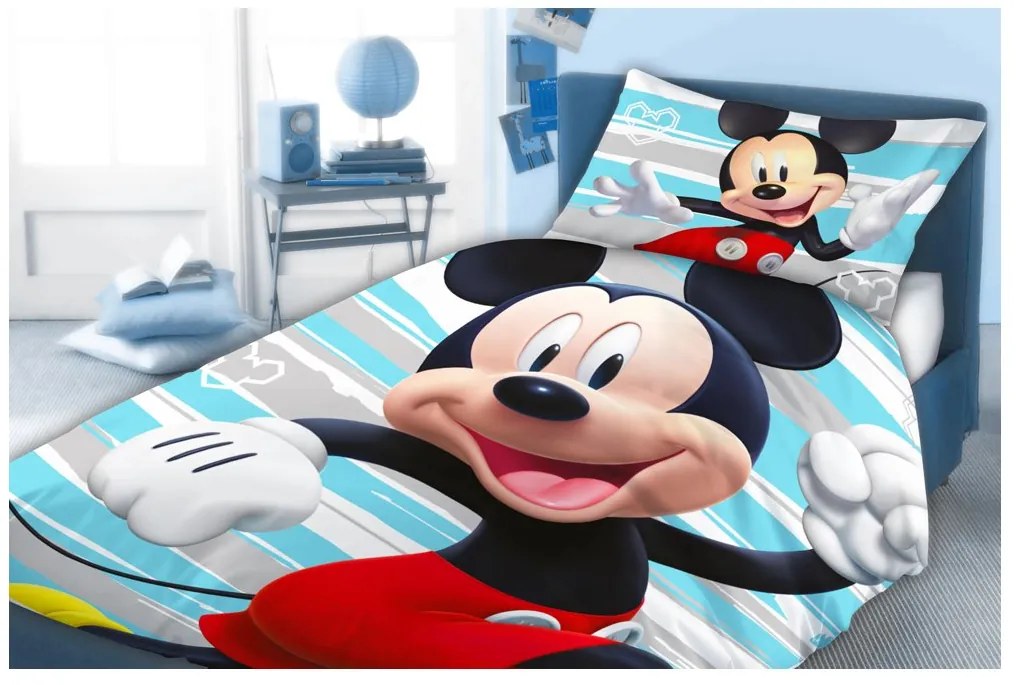 Obliečky do postieľky Veselý Mickey Mouse ,100x135/40x60 cm