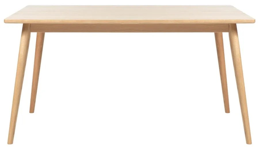 Rozkladací jedálenský stôl s doskou v dubovom dekore v prírodnej farbe 150x90 cm Barrali – Unique Furniture