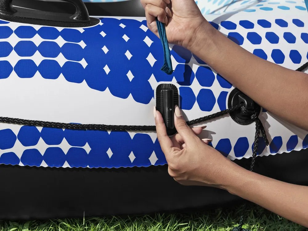 Nafukovací plavecký kruh Hydro-Force so strechou 123x123x51cm BESTWAY + sieťované dno + operadlo 43725