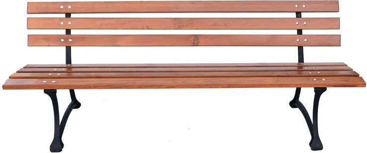 Drevená záhradná lavica v prírodnej farbe – Rojaplast