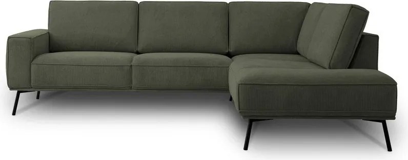 Tmavozelená ženilková rohová pohovka (pravý roh/do L) Amsterdam – Scandic