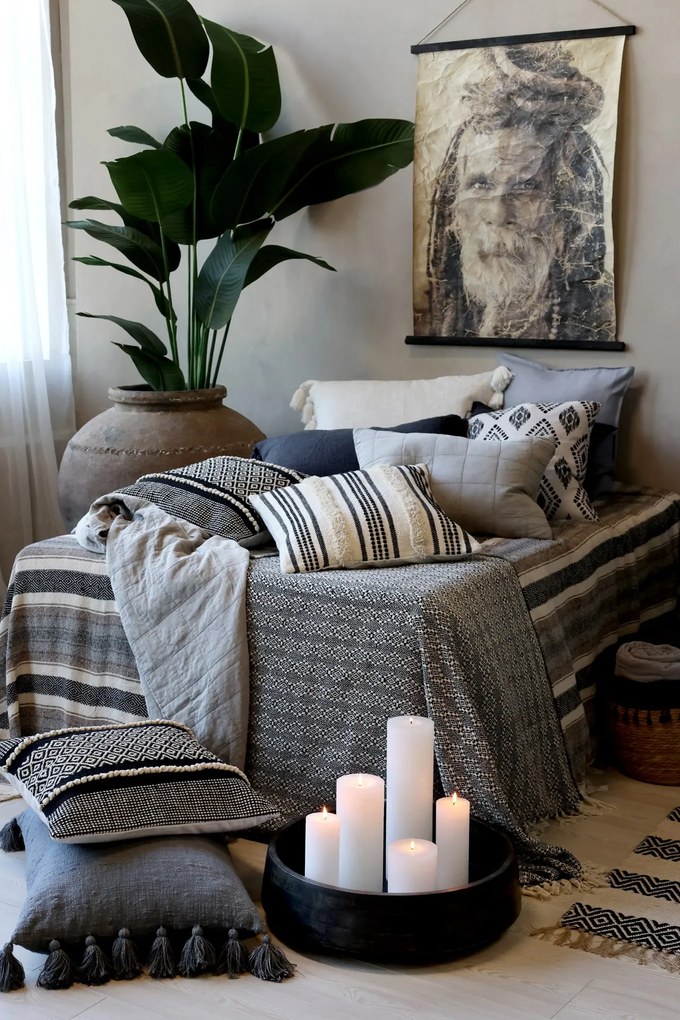 Chic Antique Prešívaný poťah na vankúš Midnight 40 × 60 cm