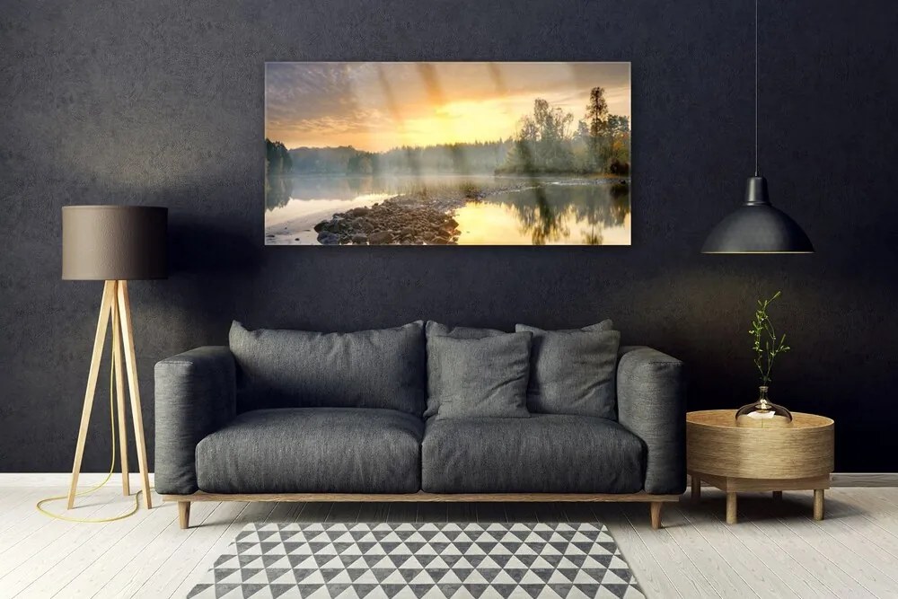 Obraz plexi Jazero kamene krajina 120x60 cm