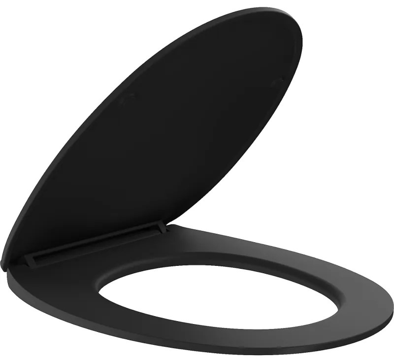 Mexen, Mexen Egg deska wolnoopadająca slim, duroplast, czarna mat - 39243085