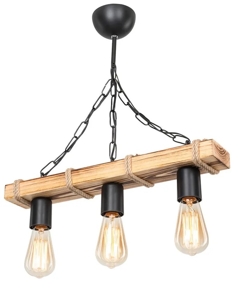 Stropné svietidlo v čierno-prírodnej farbe 10.5x48.5 cm – Squid Lighting