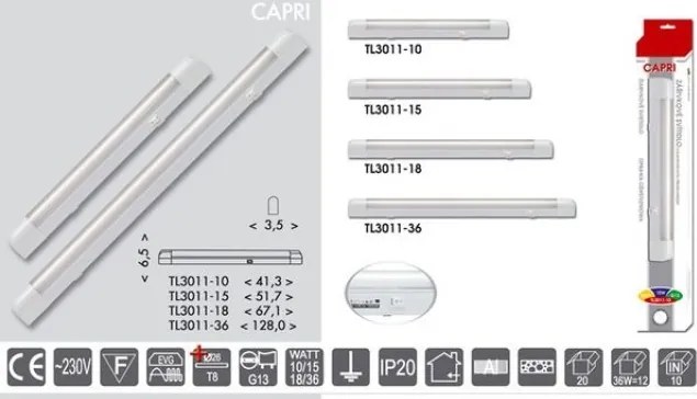 Zářivkové svítidlo Ecoplanet Capri TL3011-10W