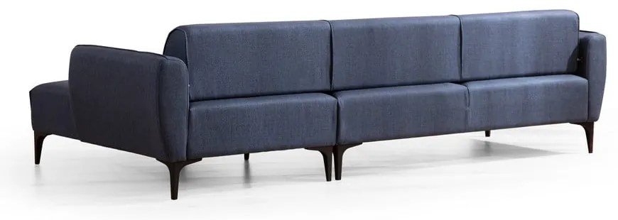 Modrá rohová pohovka Belissimo, pravý roh – Balcab Home