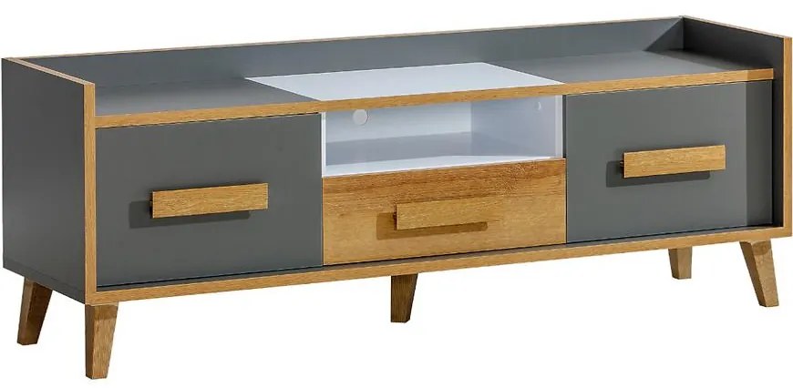 TV stolík W7 Werso Riviera/Biely/Antracyt