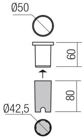 Redo 90042 - LED Vonkajšie zápustné svietidlo INCAS LED/2,3W/230V IP65