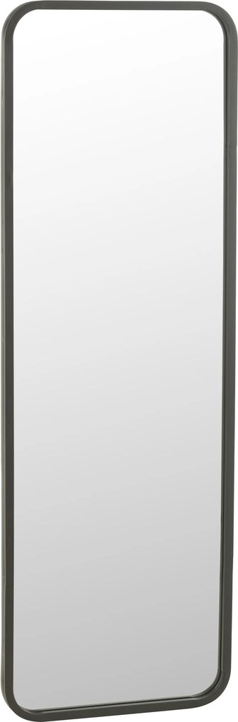 Čierne antik nástenné zrkadlo v kovovom ráme Matt Black - 120*3*40 cm