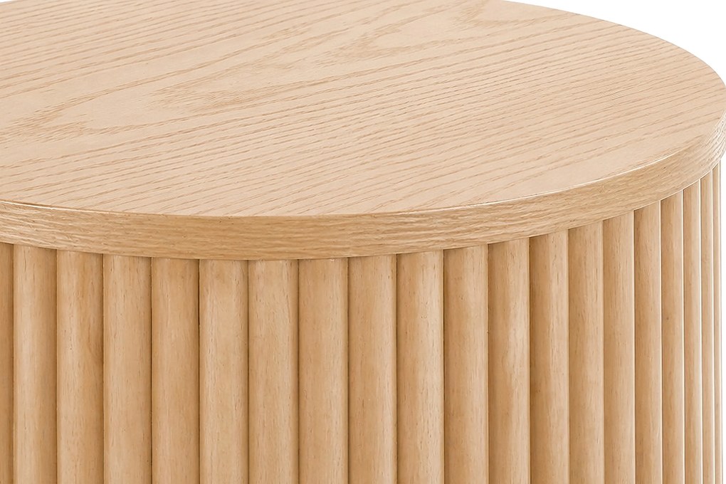 Okrúhly konferenčný stolík Tamis 80 cm - prírodný
