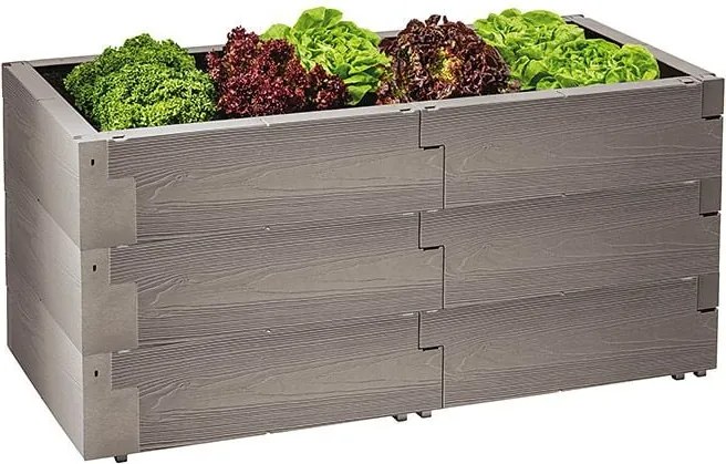 Juwel Vysoký záhon Timber, plast, 130 × 60 × 60 cm