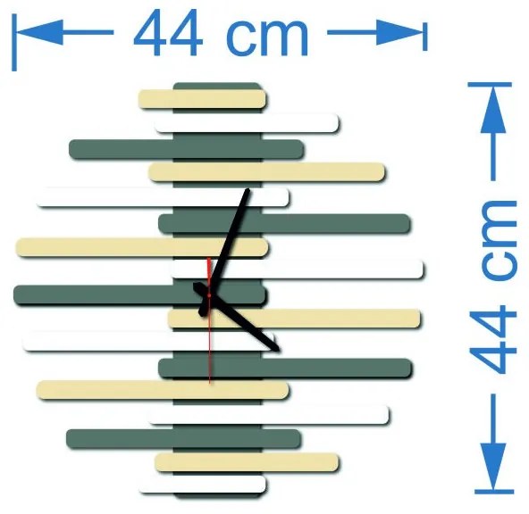 X-momo  Nátenné hodiny plexisklo AUREL barva: RAL1015-RAL9010-RAL8017