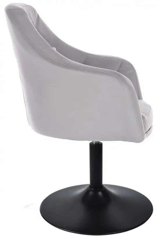 LuxuryForm DESIGN Kreslo ROMA na čiernom tanieri - sivé