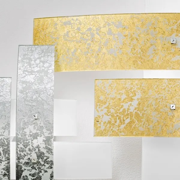 Gea Luce LARA P M arg - Stropné svietidlo LARA 2xE27/70W/230V 70 cm strieborná