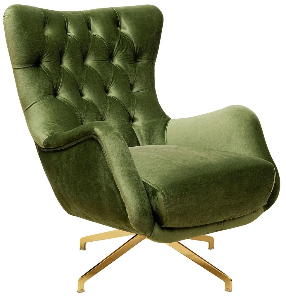 Bellissima Velvet otočné kreslo zelené
