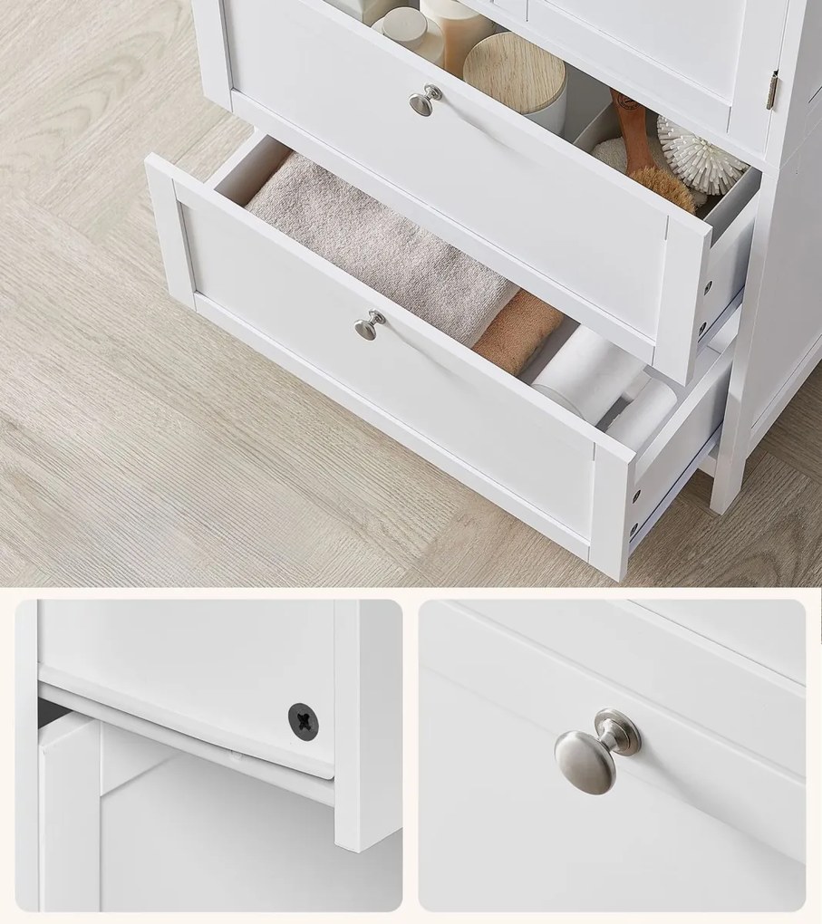 Kúpeľňová skrinka LAVORANO 110x60 cm, biela