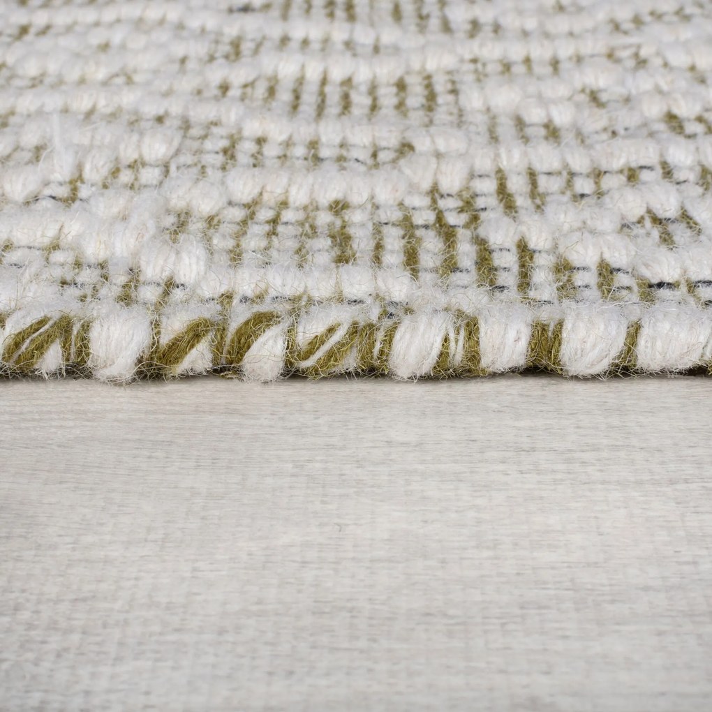 Ručne tkaný kusový koberec Nur Wool Dream Green, 160x230, zelená, obývacia izba, Flair Rugs