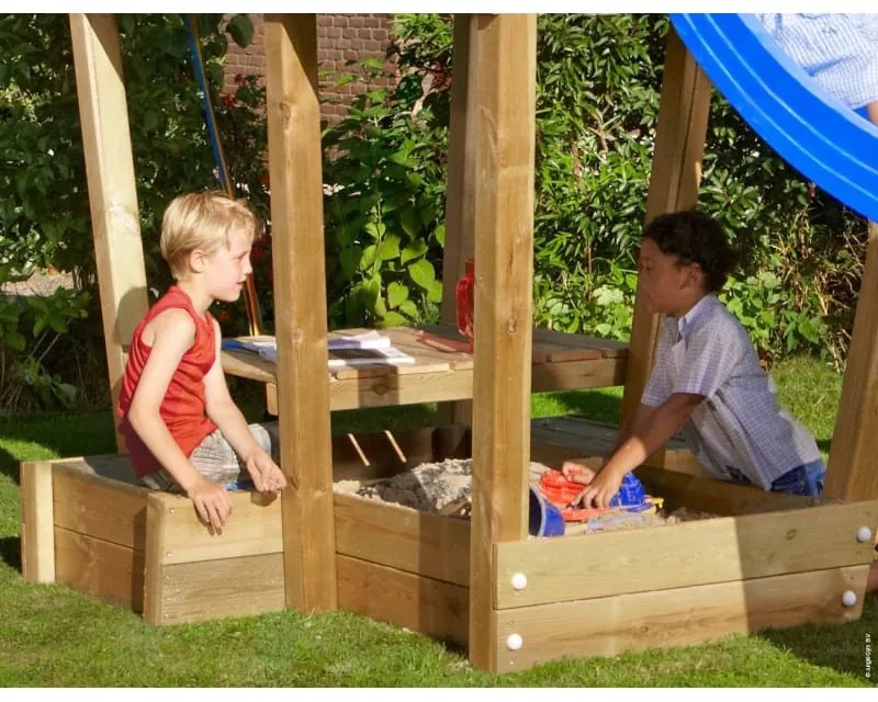 Ihrisko Jungle Crazy Playhouse so šmykľavkou a modulom 2-Swing Frame
