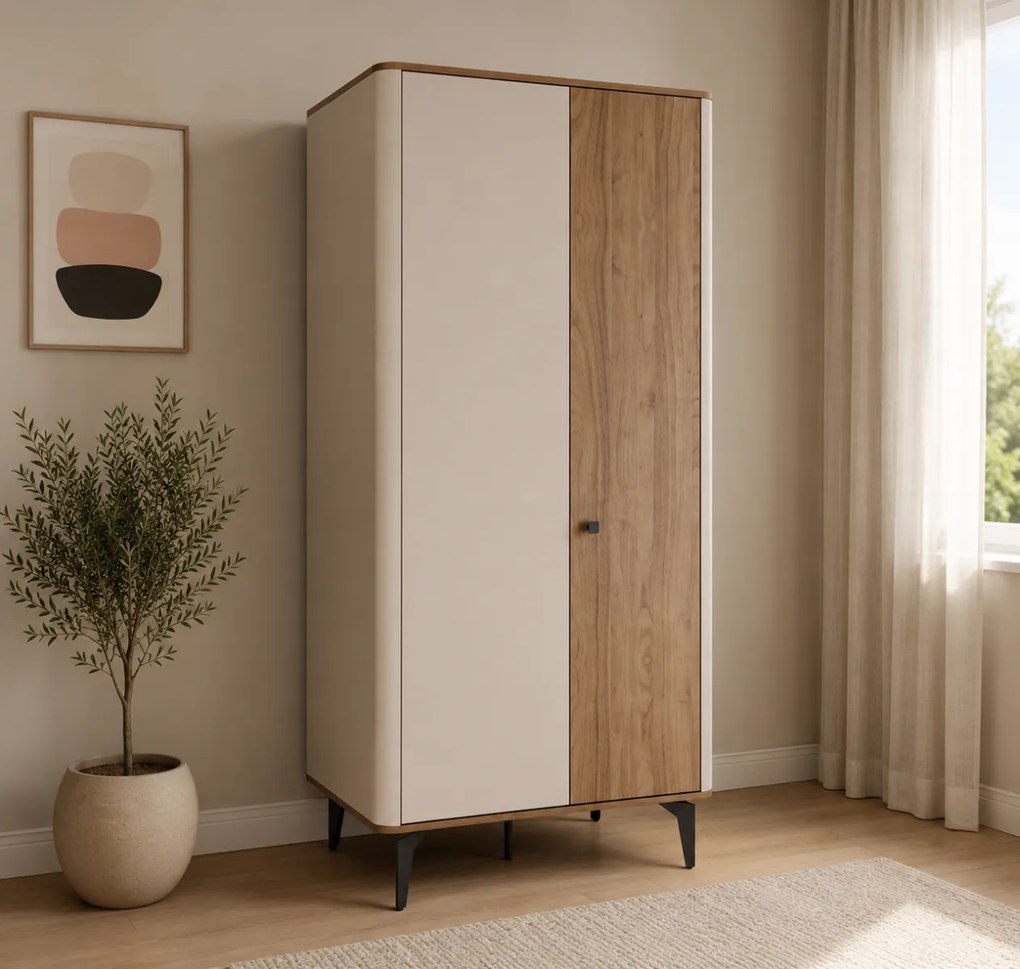 ŠATNÍKOVÁ SKRIŇA RAVELLO KAŠMÍR / ORECH ROYAL 90 cm
