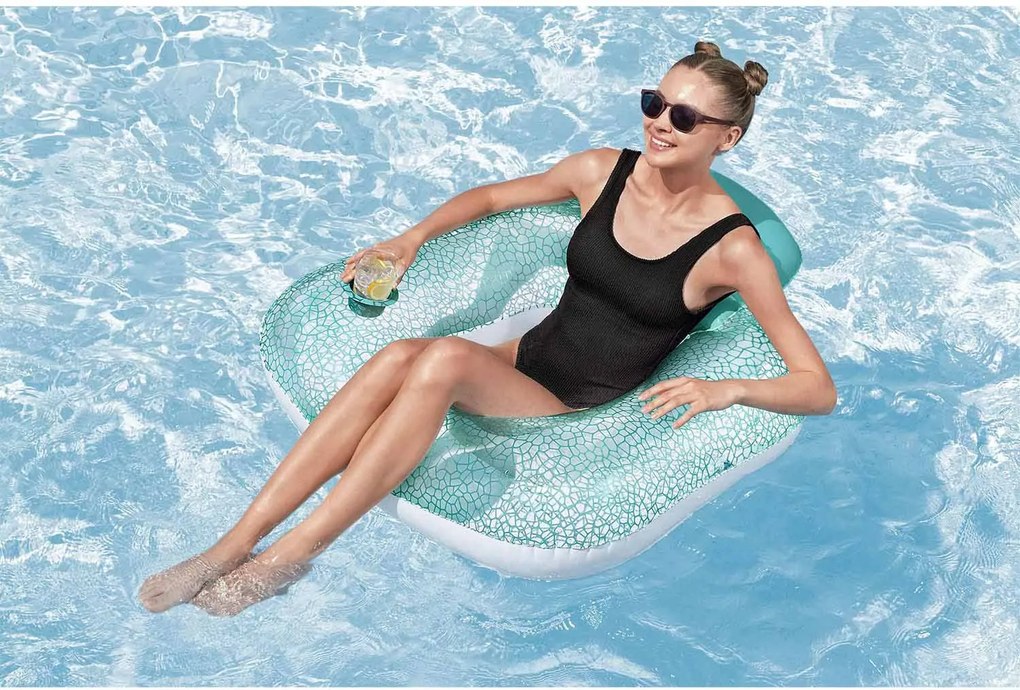 Nafukovacie kreslo na plávanie, matrac 102 x 94 cm, Bestway 43097N
