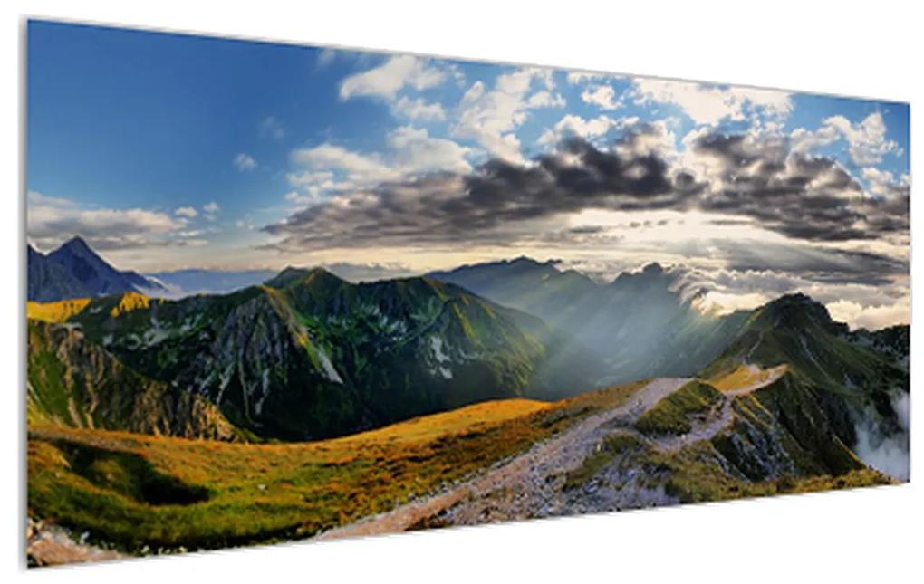 Obraz horskej skalnatej krajiny (120x50 cm)