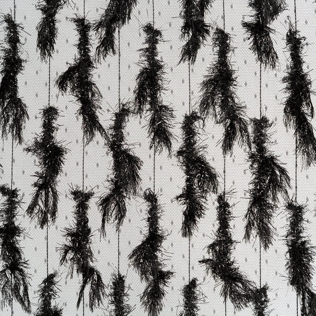 ZÁVES NA KRÚŽKOCH EVA MINGE VICTORIA 140X250 CM ČIERNA