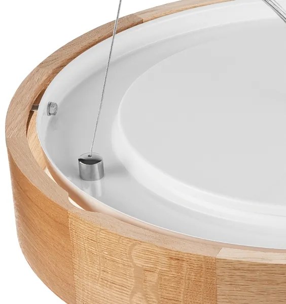 Brilagi - LED závesné svietidlo na lanku CARVALHO 3×E27/60W/230V, dub, Ø 47,5 cm