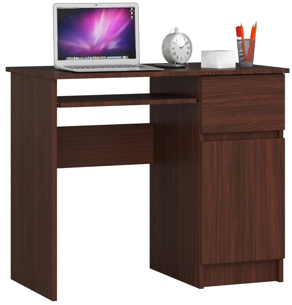 Psací stôl PIKSEL 90 cm wenge pravý