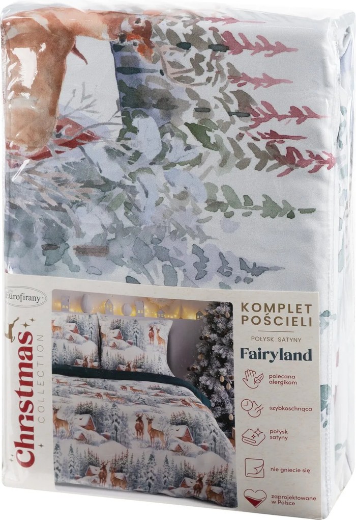 VIANOČNÉ OBLIEČKY Z MIKROVLÁKNA FAIRYLAND 160X200 CM, 2 KS 70X80 CM VZOROVANÉ