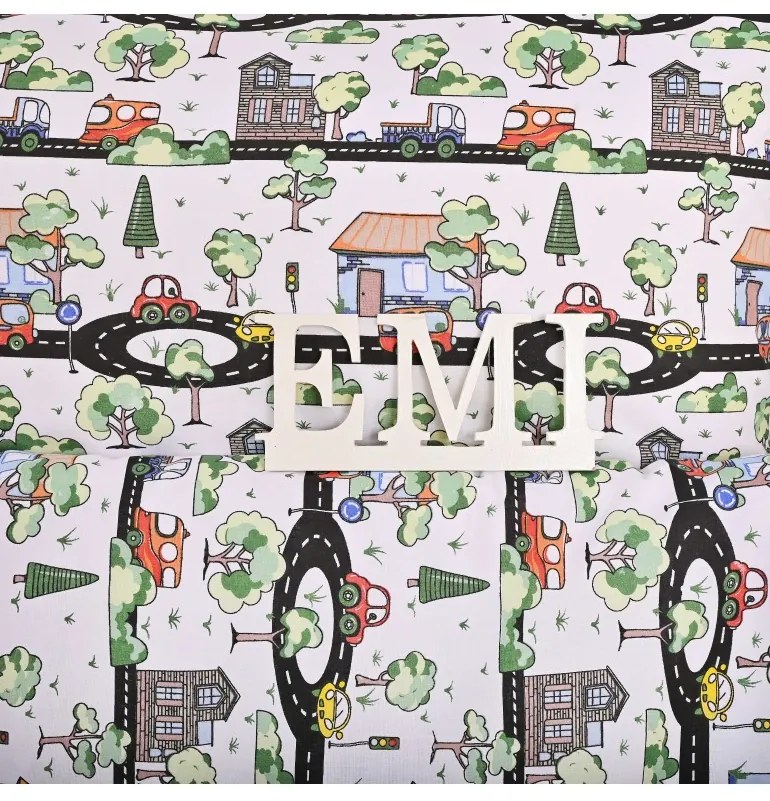 Obliečky detské bavlnené Mesto EMI, Detský set 90x130 + 45x65
