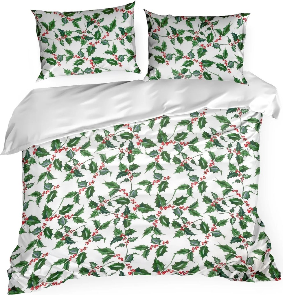 VIANOČNÉ OBLIEČKY Z MIKROVLÁKNA TORI 160X200 CM, 2 KS 70X80 CM VZOROVANÉ